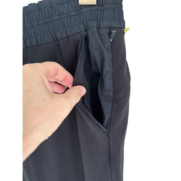ATHLETA Black Wide Leg Pants Athletic Joggers Pockets Black Size Med - Picture 6 of 9